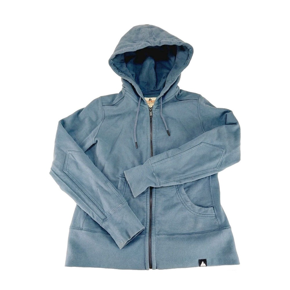 American Giant Hoodie Womens Medium Blue Classic Full Zip Sweatshirt Hooded